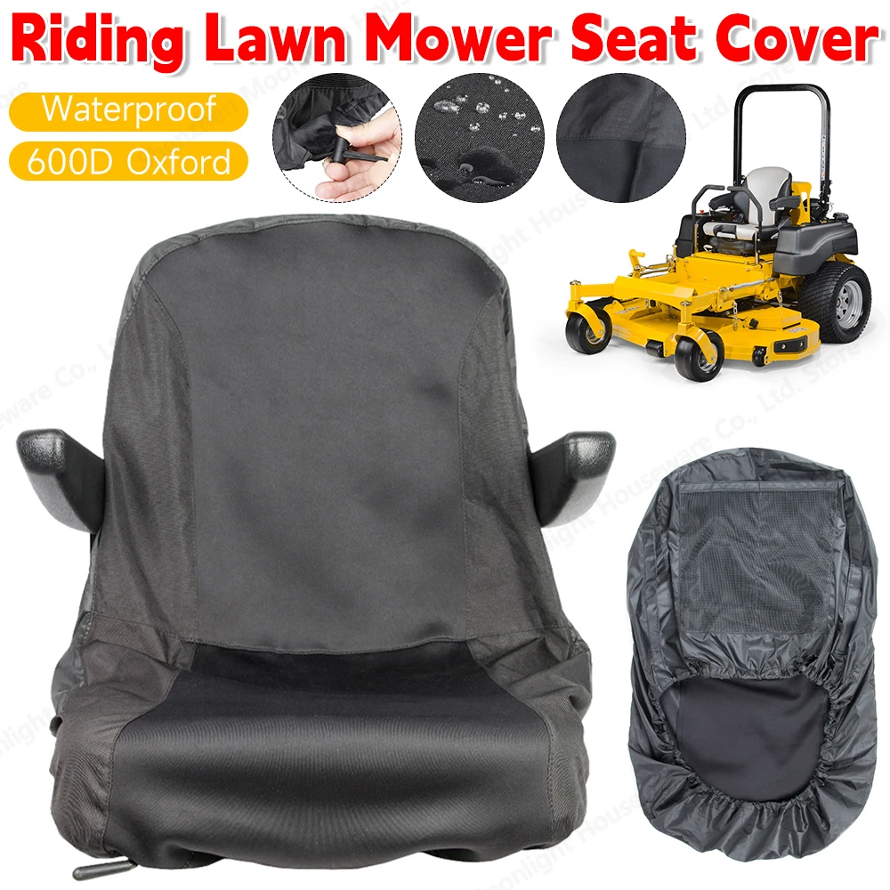 Sitzbezug für Aufsitzrasenmäher, wasserdicht, Kissen für Aufsitzrasenmäher, 600D Polyester, Oxford, Sitzbezug für Aufsitzmäher, wetterfest Image