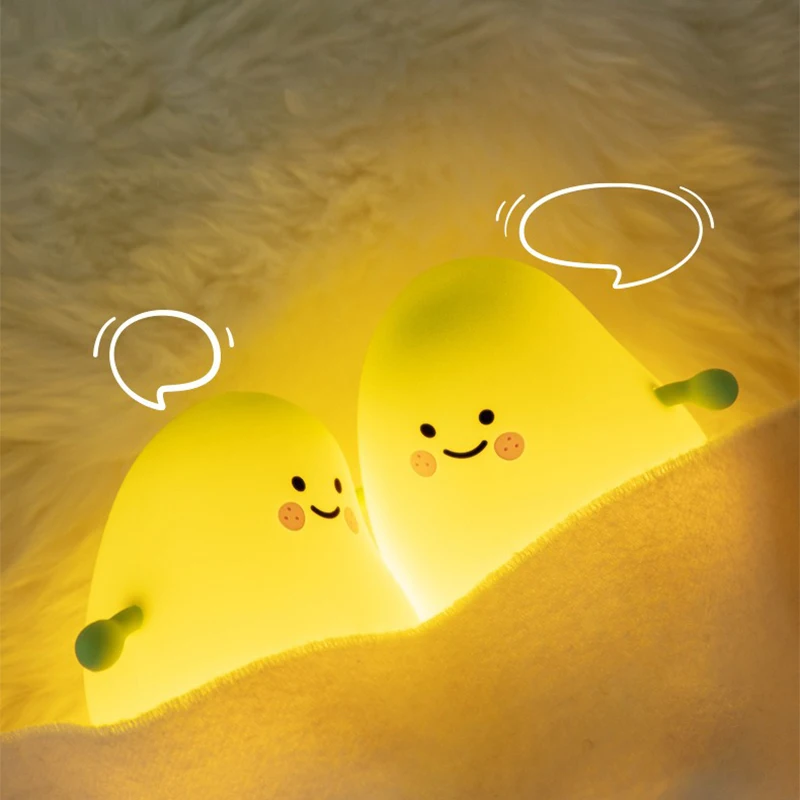 USB wiederaufladbare Nachtlicht Mango Silikon Nachtlichter Touch Sensor Schlafzimmer Nachttisch Katze Lampe mit Fernbedienung für Kinder Baby Geschenk