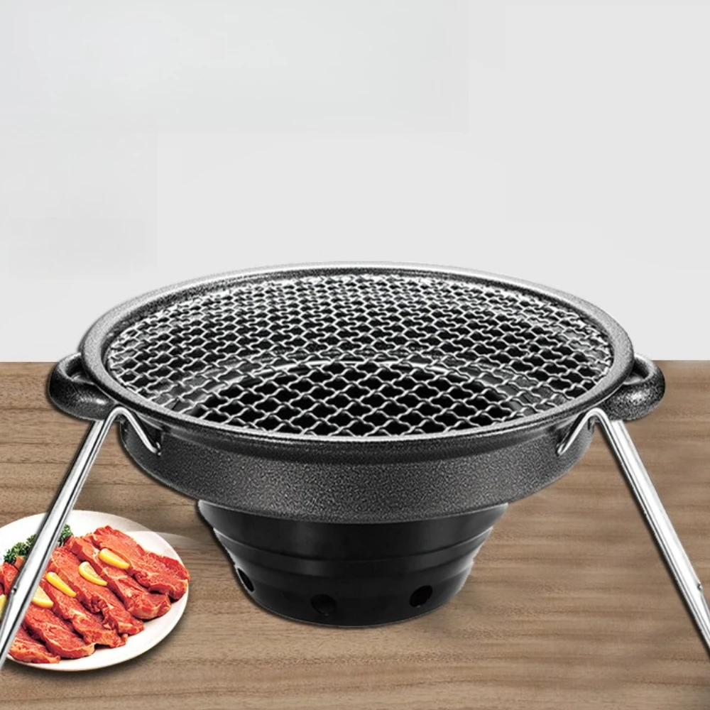 KOSUN Outdoor Grill Herd Indoor Holzkohle Feuer Runde Dicke BBQ Herd Picknick Grill Herd Camping Halterung Grill Herd Image