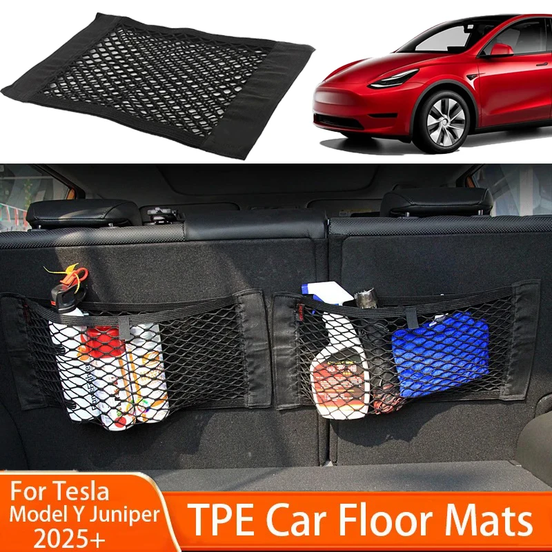 Borsa portaoggetti per bagagliaio per auto Borsa portaoggetti doppia in velcro Borsa portaoggetti per organizer Borsa portaoggetti interna Rete portaoggetti in nylon Accessori per auto
