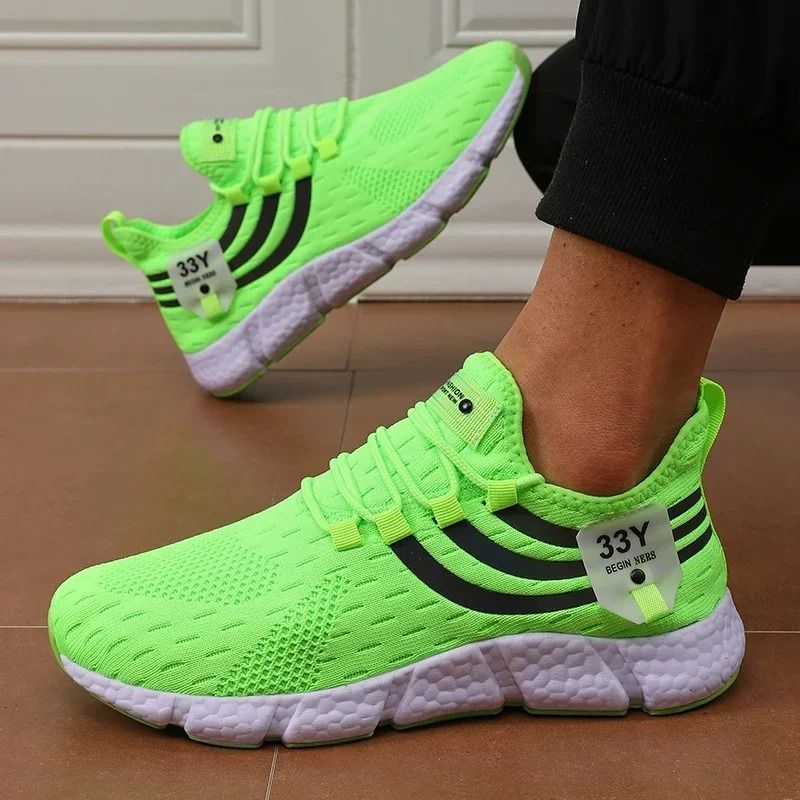 Breathable Lace Up Sneakers For Men And Women 8 blue