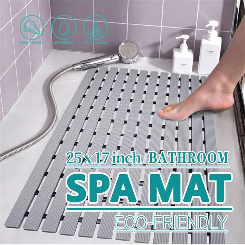 Premium Bath Mat Tub Shower Mat Non Slip PVC Bathroom Floor Pad Anti Bacterial Anti Slip Shower Pad Gray Premium Bath Mat Tub Shower Mat Non Slip PVC Bathroom Floor Pad Anti Bacterial Anti Slip Shower Pad Gray