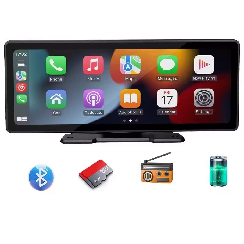 Portable Wireless CarPlay Screen Android Auto With HD Rear Reversing Camera, Car Radio DVR, MP5 Multimedia Video Player style 1
