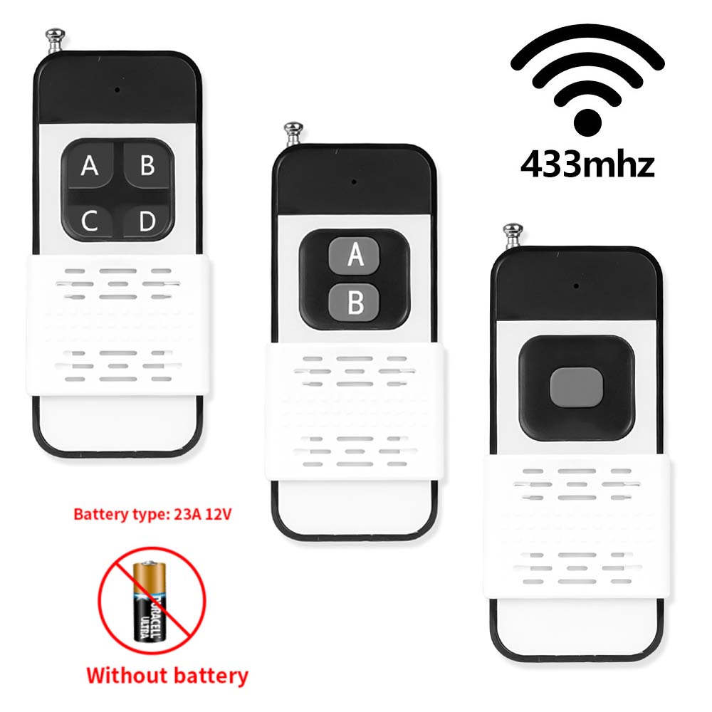 433Mhz Wireless Remote Control, 1 2 4 Buttons, 1000M RF Transmitter For Light, Gate, Garage Door, Electric Motor, Water 4 Button