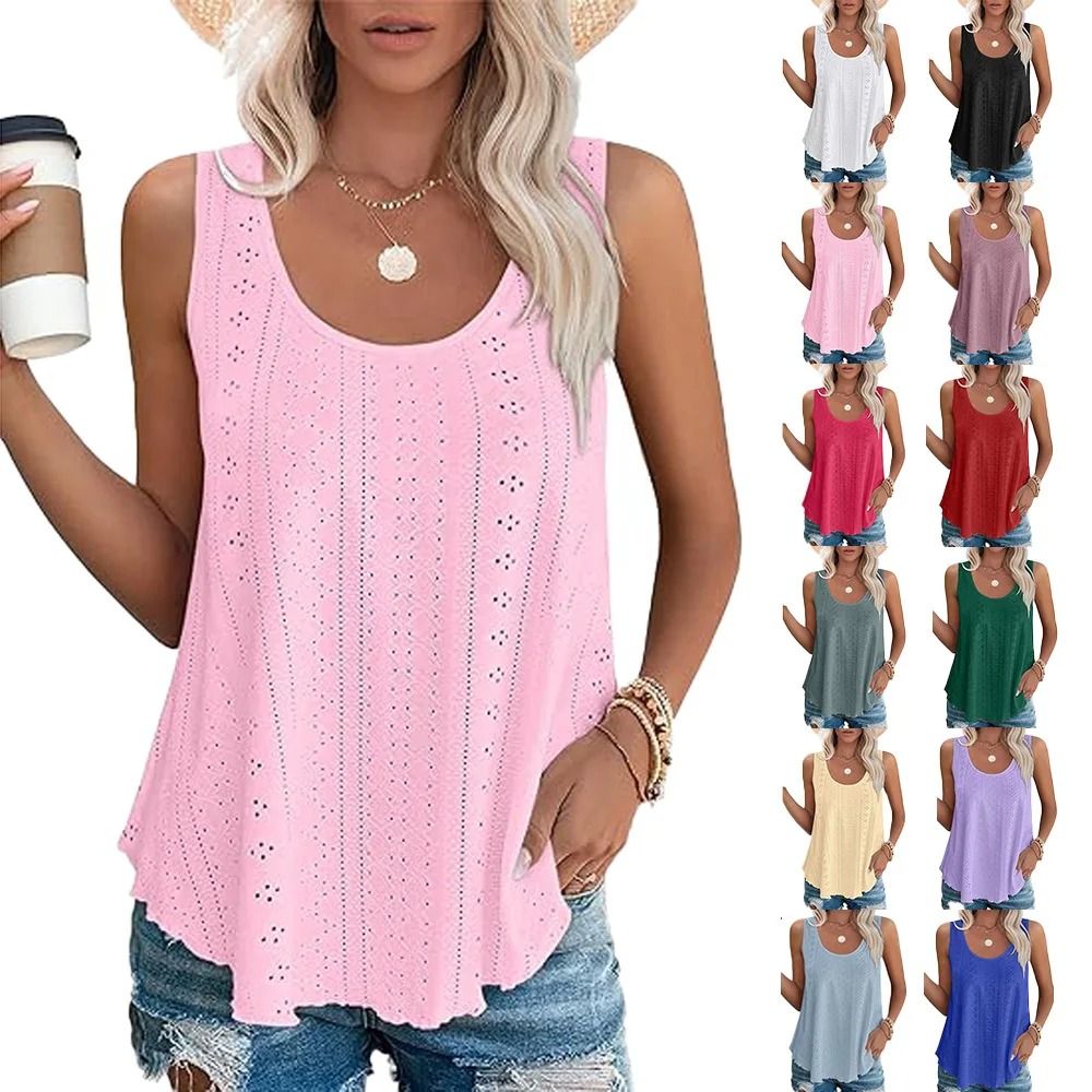 Womens Summer Sleeveless Casual Tank Top s light Pink