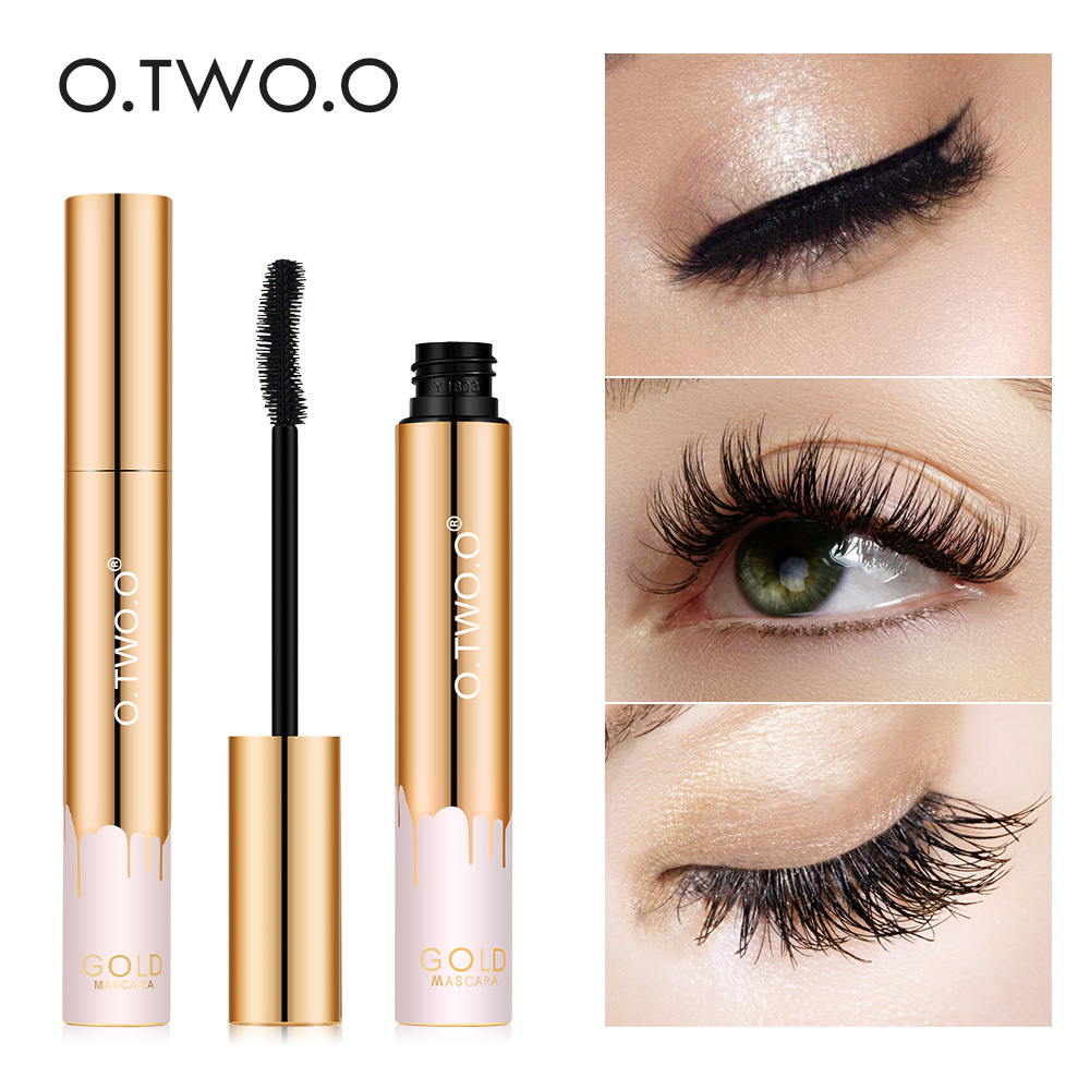 Long wearing Gold Color Mascara, 3D Mascara Lengthening Black Lash, Eyelash Extension Eye Lashes Brush macara9981