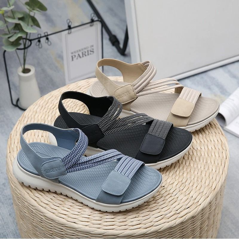 Womens Elegant Summer Wedge Sandals Comfortable Open Toe Platform Shoes us 8 blue