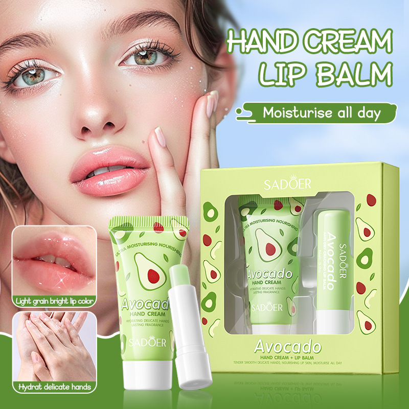 Deeply Nourishing Avocado Hand Cream, Lip Balm Set, Locks In Moisture, Hand Cream And Lip Balm, Hydrating Skin Care Duo Deeply Nourishing Avocado Hand Cream, Lip Balm Set, Locks In Moisture, Hand Cream And Lip Balm, Hydrating Skin Care Duo