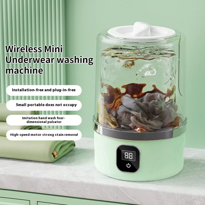 Portable Mini Washing Machine For Travel And Small Laundry white