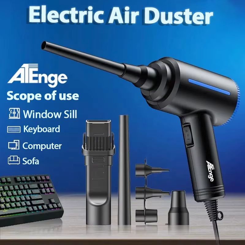 500W Electric Air Duster Powerful Air Blower Replacing Canned Air For Computer, Keyboard & Electronics Cleaning td081
