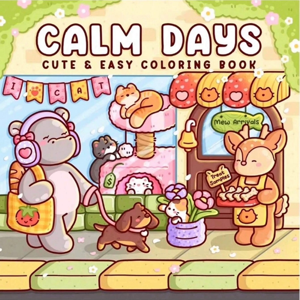 Cute Animal Drawing Book For Stress Relief, The Perfect Gift For Birthdays And Christmas, Calm Days Coloring Book Cute Animal Drawing Book For Stress Relief, The Perfect Gift For Birthdays And Christmas, Calm Days Coloring Book