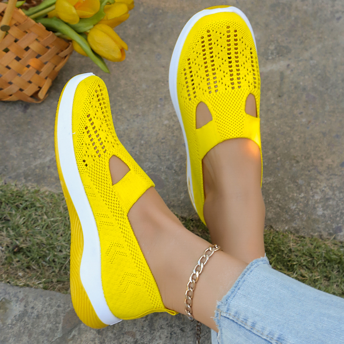Womens Casual Shoes, Womens Shoes, Solid Color Breathable Sports Shoes, Lightweight Soft Soled Walking Shoes, Low Top white 43