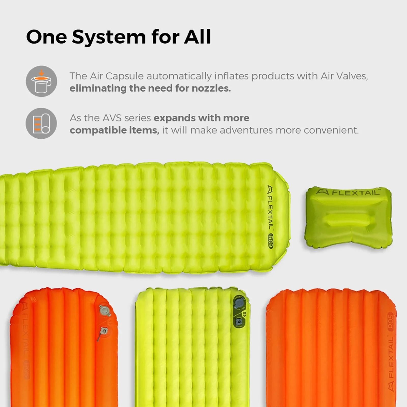 Flextail Insulated Ultralight Inflatable Sleeping Pad For Camping mummy 196 Cm