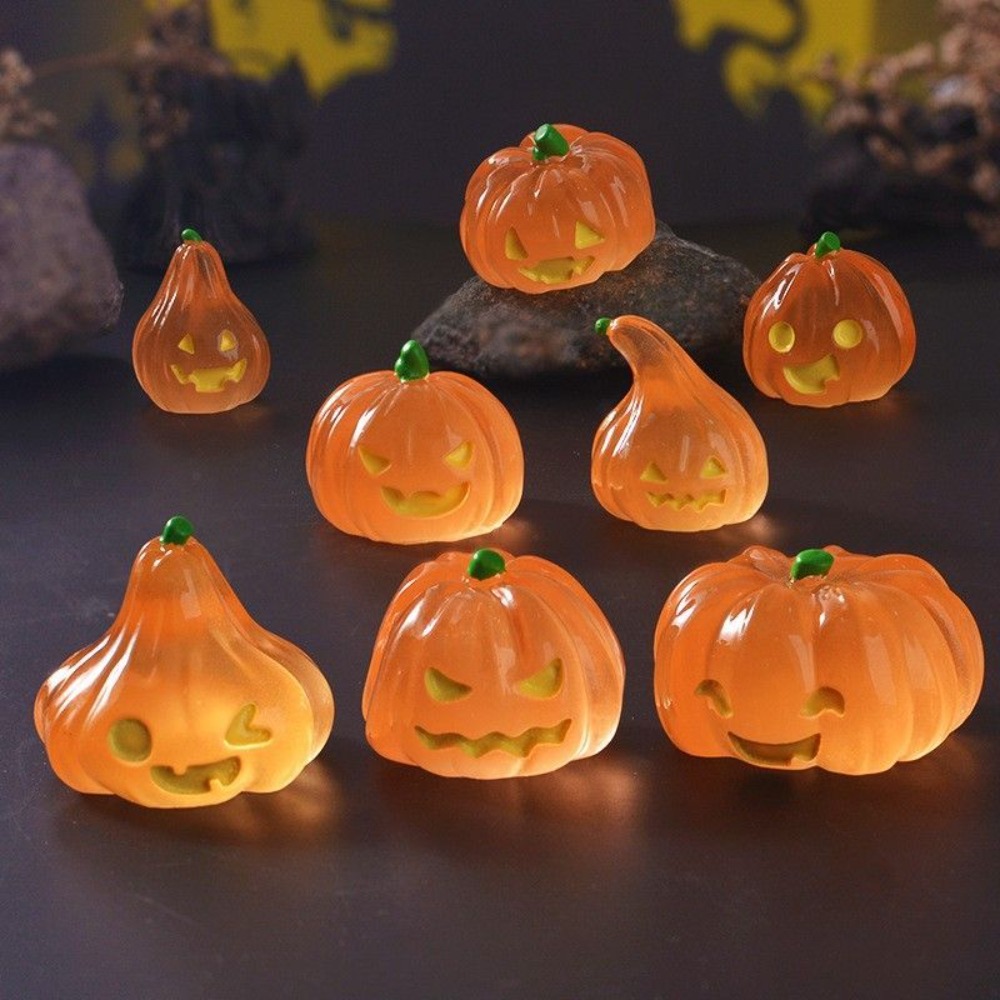 Halloween Ghost Luminous Pumpkin Lantern Desktop Ornaments Micro Landscape Creative Station Home Decoration Crafts Holid Halloween Ghost Luminous Pumpkin Lantern Desktop Ornaments Micro Landscape Creative Station Home Decoration Crafts Holid
