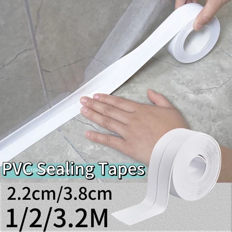 Self Adhesive PVC Sealing Tape Waterproof Caulk Strip 1 M 3.8 Cm black
