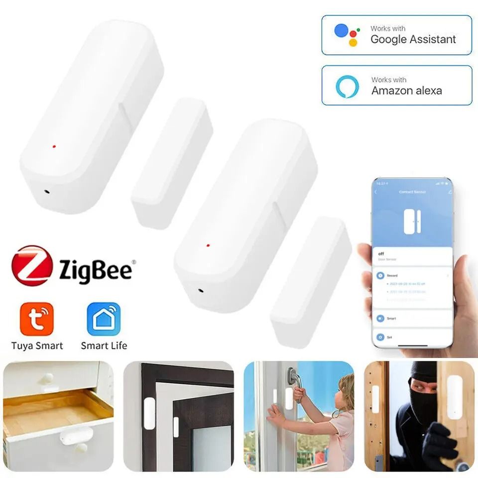 Tuya Zigbee Door Window Sensor Smart Security Alarm Tuya Zigbee Door Window Sensor Smart Security Alarm