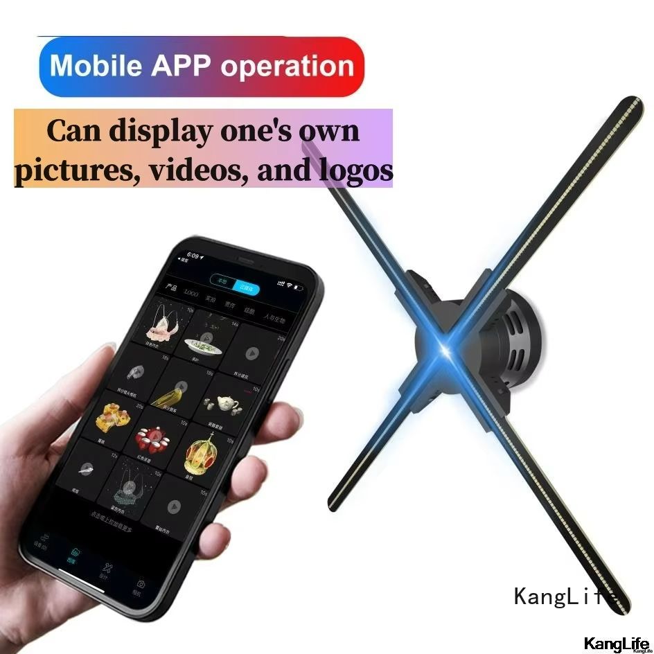 ClearView Pro 3D Hologram Fan Display WiFi Holographic Projector For Stunning Commercial Hologram Display f80 Set eu Plug
