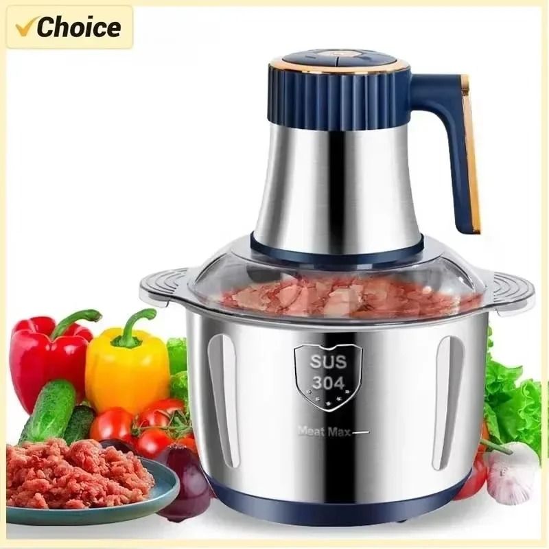 Electric Food Chopper Stainless Steel 5L Meat Grinder And Vegetable Processor eu Plug d 1