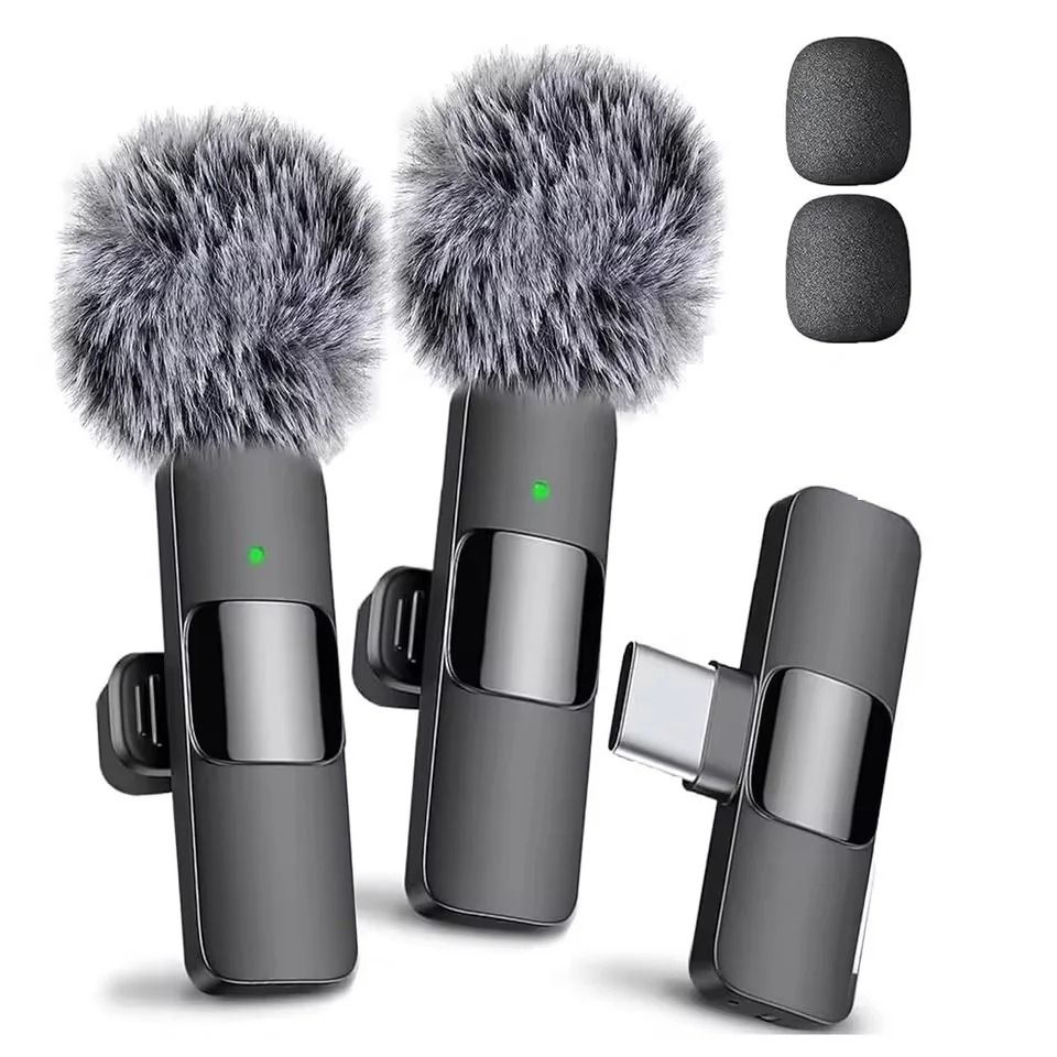 Wireless Lavalier Microphone Mini Mic 2 In 1 For Type c