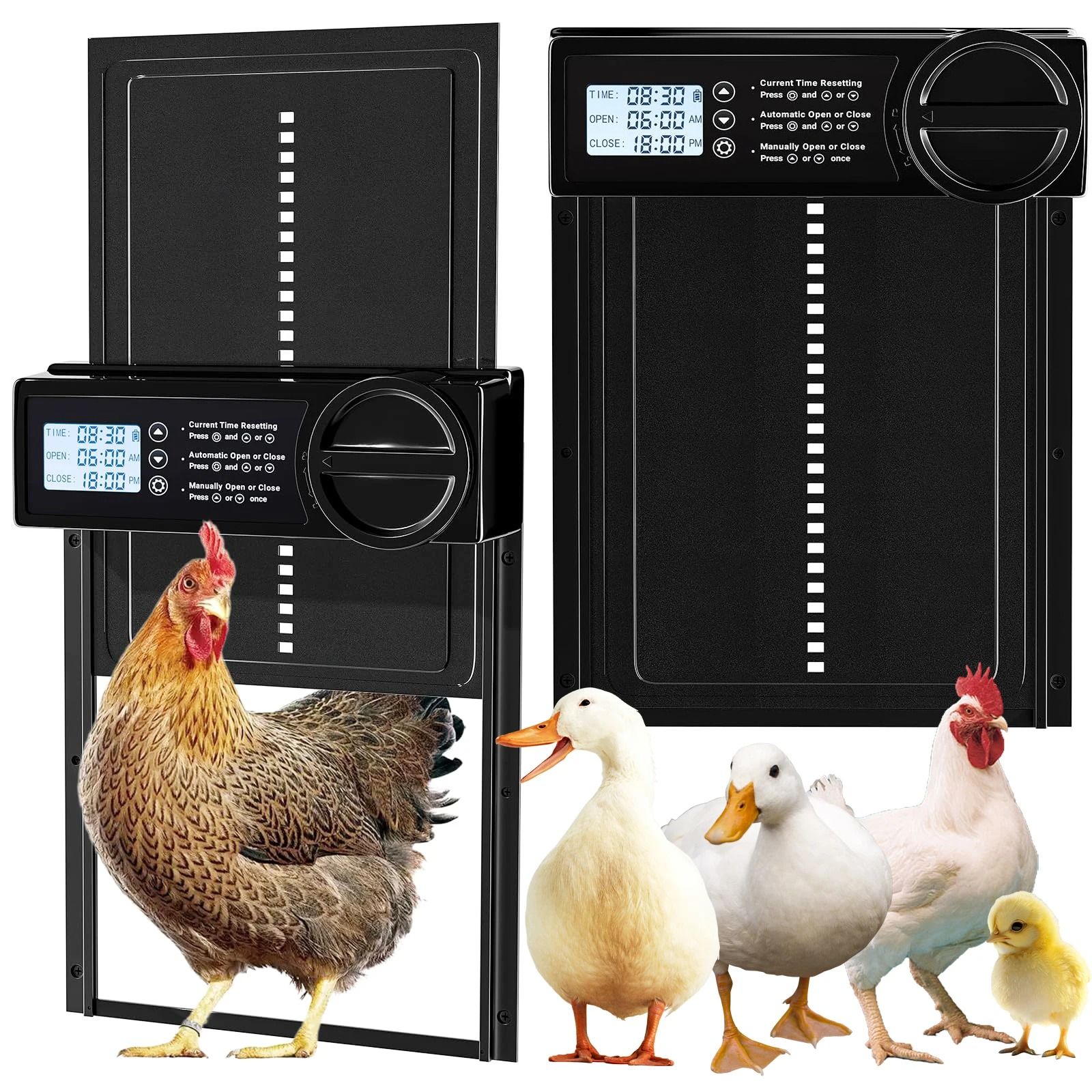 Automatic Chicken Coop Door With Timer And LED Display upgrade Version