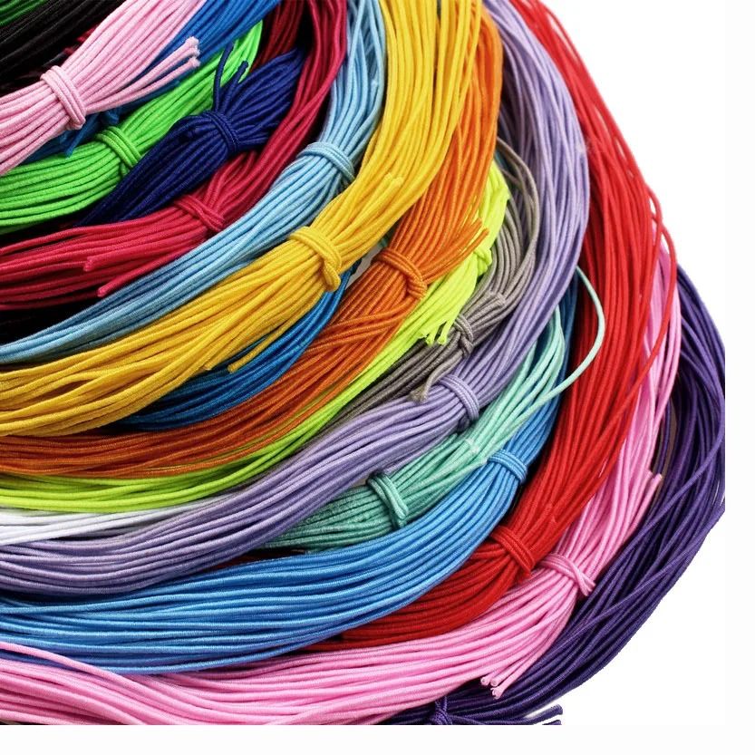 1mm Braided Elastic Cord Stretch Thread For Jewelry Making deep Puple