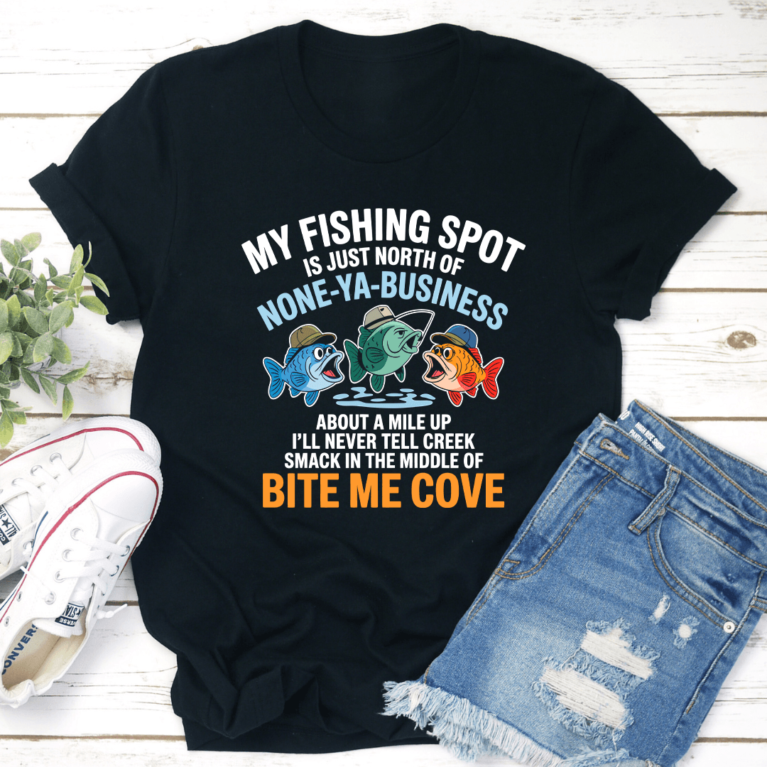 My Fishing Spot Tee M Black Heather