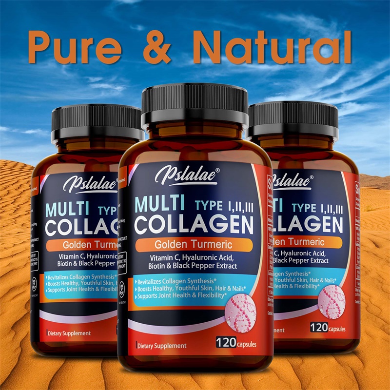 Multi Collagen Peptides Capsules With Biotin & Hyaluronic Acid, Supports Skin Hydration, Hair Growth, Joint Health 30 Capsules