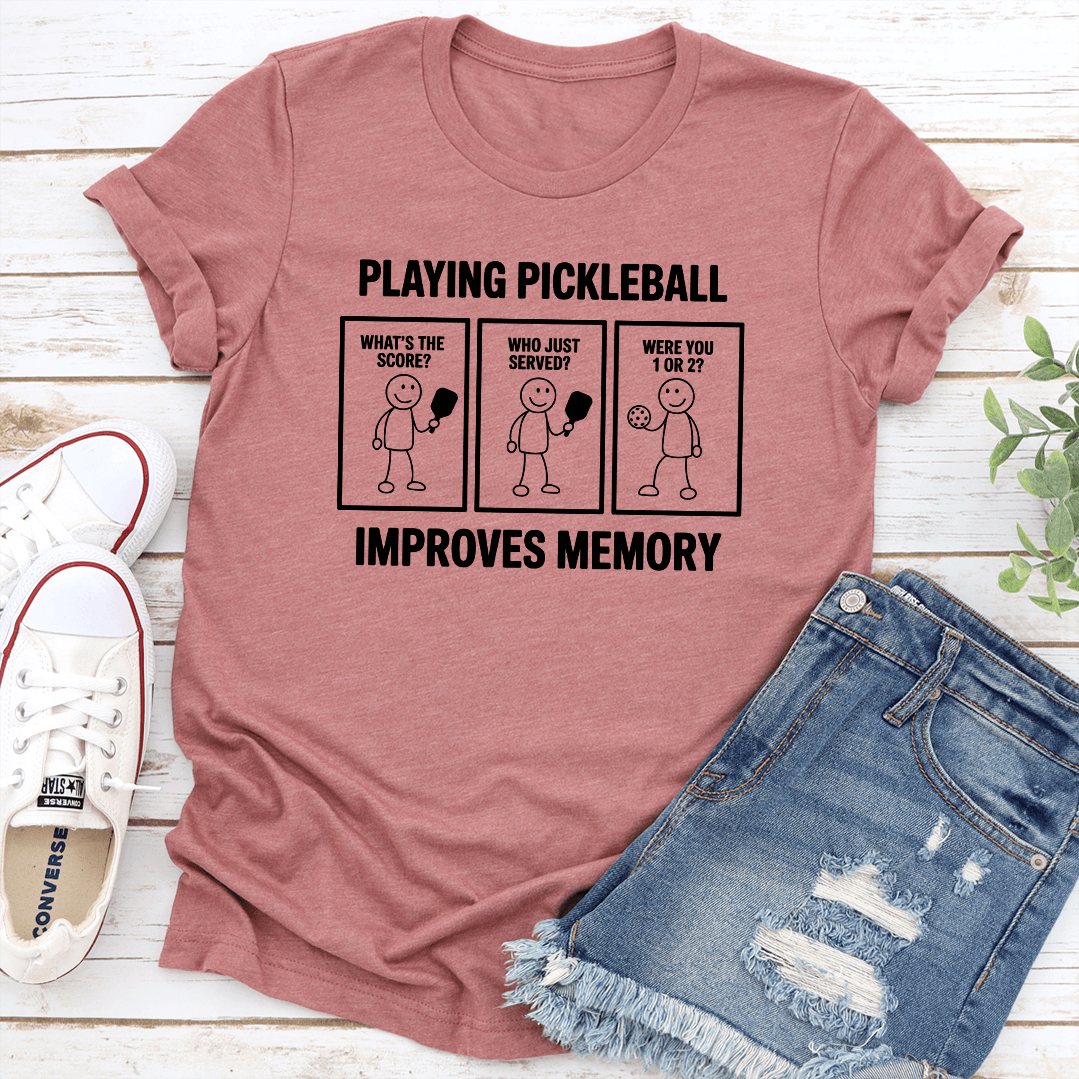 Playing Pickleball Improves Memory Tee 2XL Black Heather