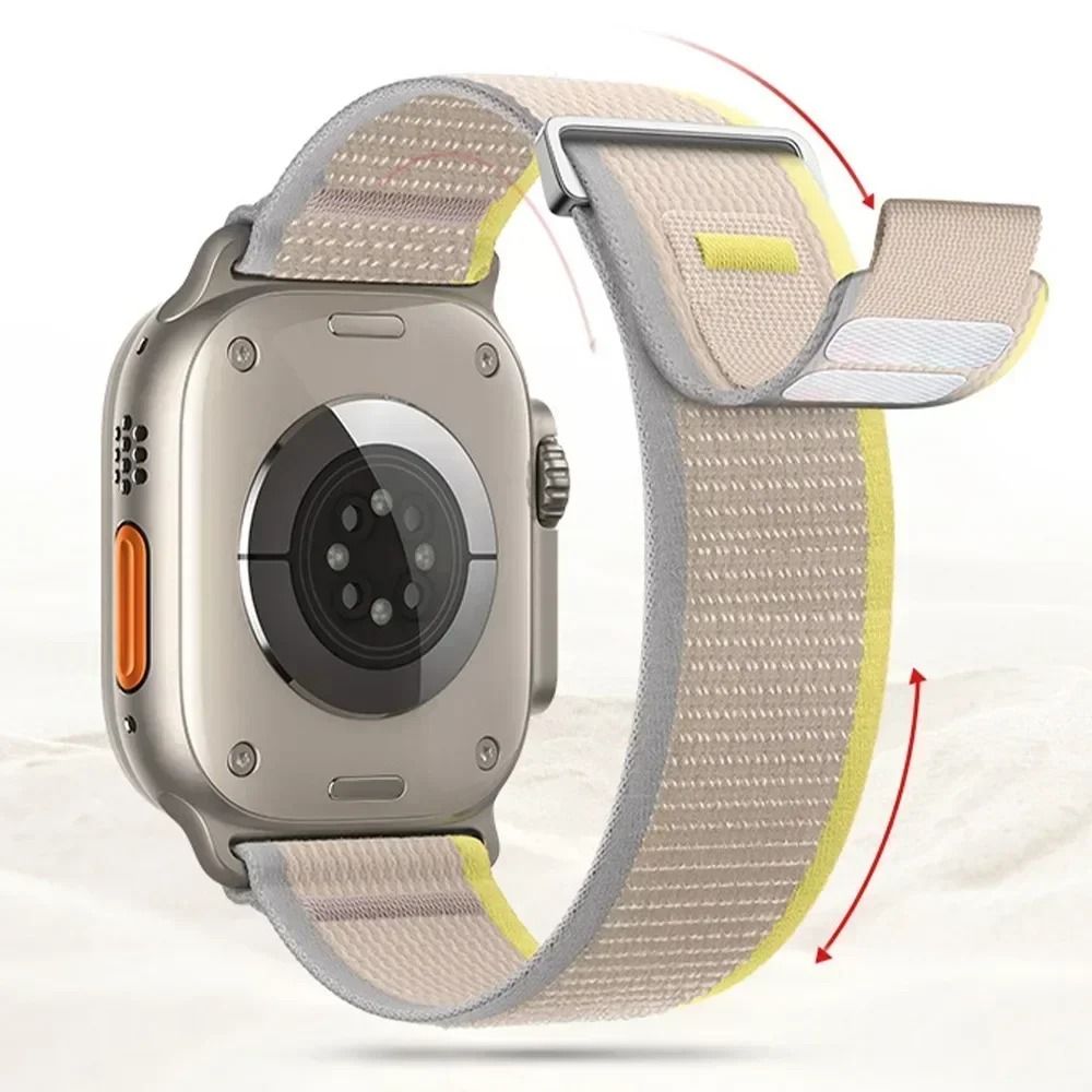 Trail Loop Strap For Apple Watch Ultra Series 8 7 6 SE for Ultra 49mm white rainbow