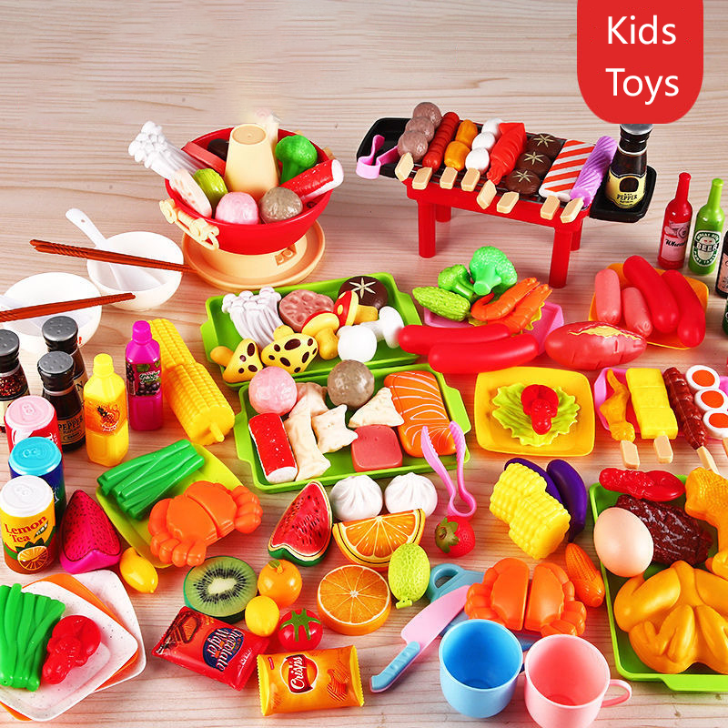 Kids Pretend Play Kitchen Toys, Educational Play House, Simulation Food, Interactive Toys Gifts For Children c 27pcs