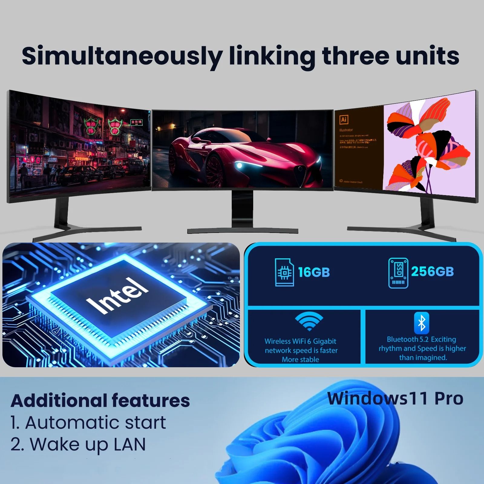 Mini PC Intel Core I9 Pocket Computer 16GB RAM SSD Options 16gb Ddr4 2tb Ssd