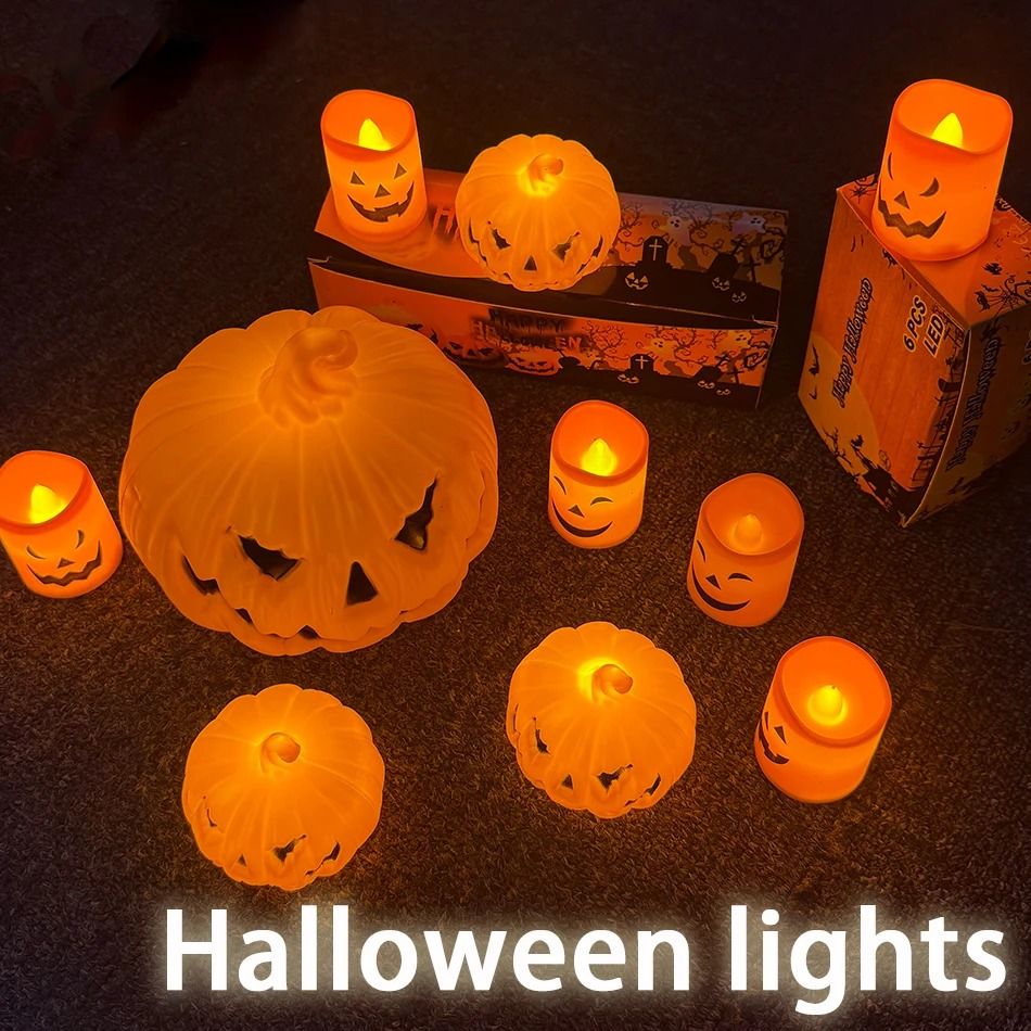 Pumpkin Lantern Candle Light Halloween Decoration large 1 Pc