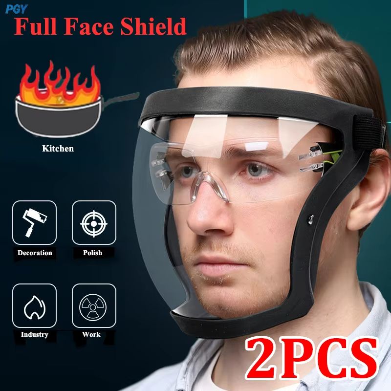 Transparent Splashproof Face Shield Protective Safety Mask For Work, Outdoor, And Daily Use only 10pcs Filters