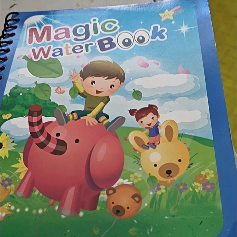 Creative Kids Water Drawing Book, Reusable Design, Portable Travel Toy, Holiday Christmas Gift 10 pig