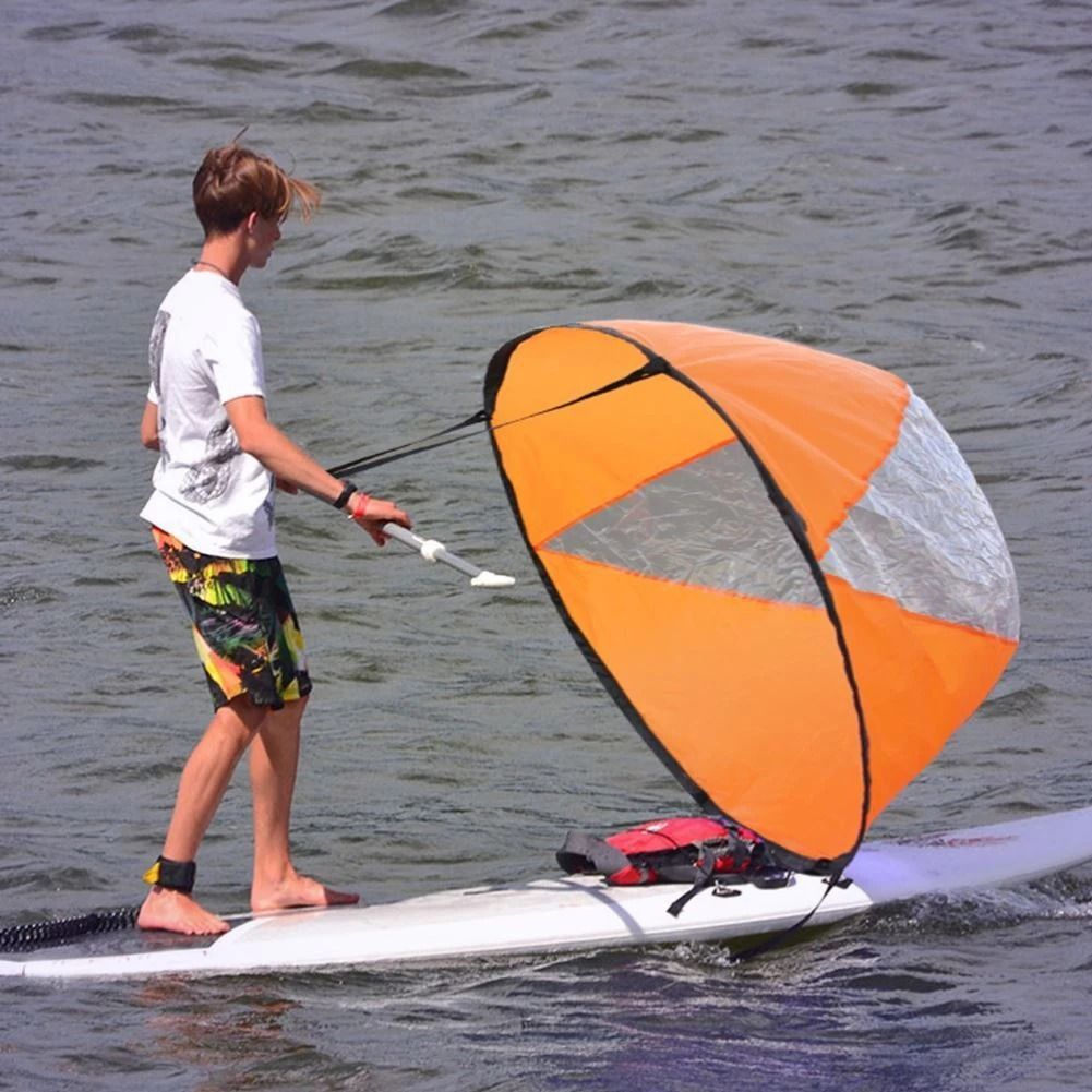 Portable Kayak Wind Sail With Foldable Waterproof Nylon Cloth Portable Kayak Wind Sail With Foldable Waterproof Nylon Cloth