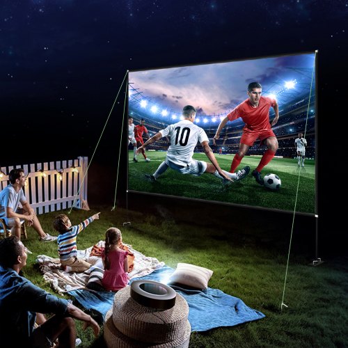 180 Inch Portable Projector Screen With Stand, 16:9 4K HD Outdoor Movie Screen | Wide Viewing Angle 180 Inch Portable Projector Screen With Stand, 16:9 4K HD Outdoor Movie Screen | Wide Viewing Angle