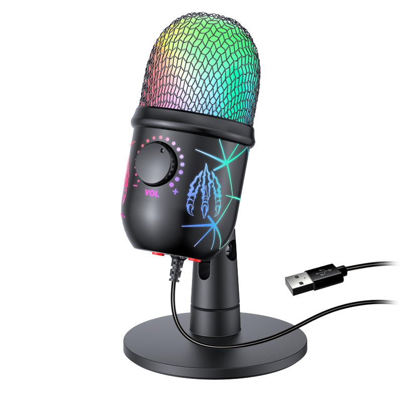 USB Microphone For Gaming And Streaming, PC Mac Mic With RGB Lights, Mute, Noise Reduction, Stereo Monitor USB Microphone For Gaming And Streaming, PC Mac Mic With RGB Lights, Mute, Noise Reduction, Stereo Monitor