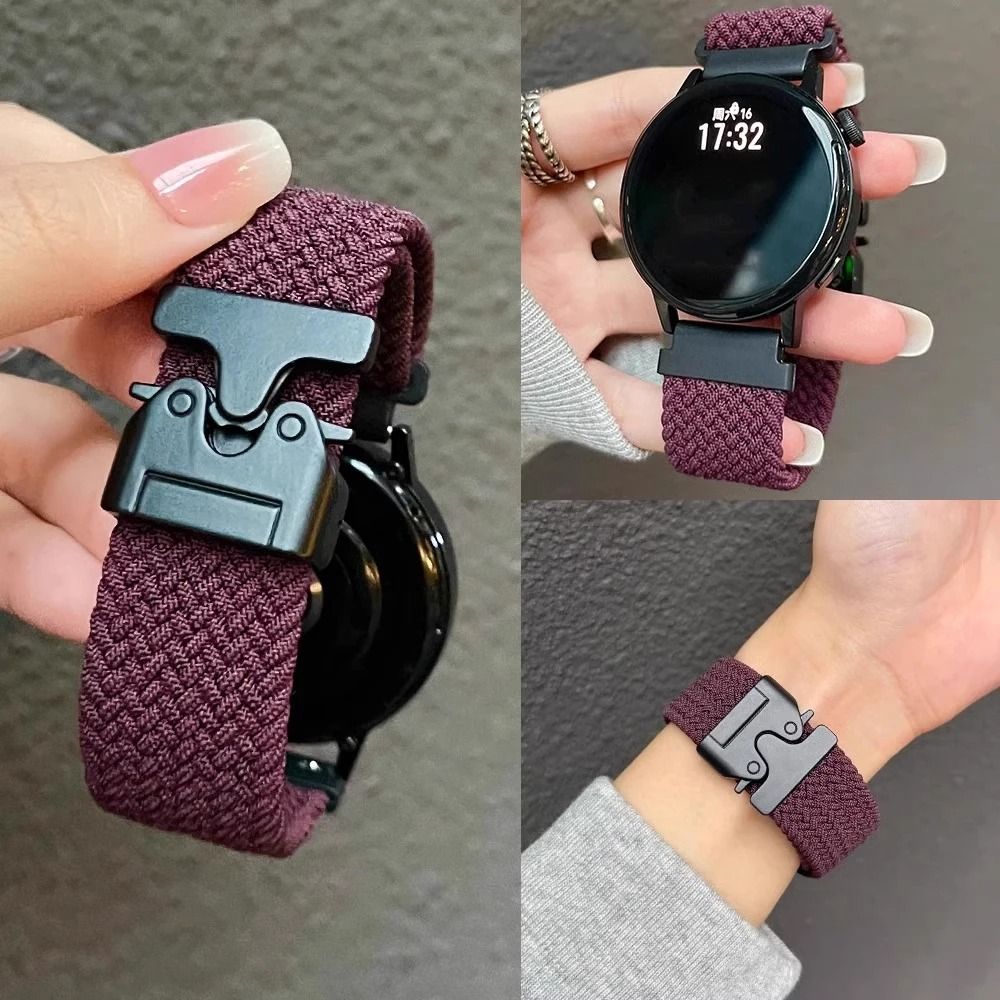Parachute Fabric Watch Strap 20 Mm 22 Mm For Galaxy Watch Huawei amazfit Gtr 4 3 Pro magenta