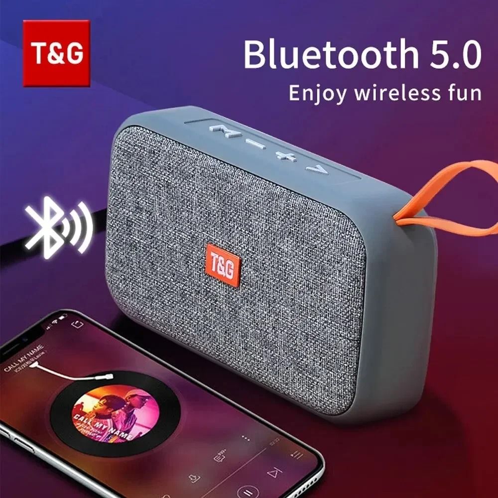 Portable Mini Wireless Soundbar Bluetooth 5.0 Speaker Waterproof With FM Radio And TF Card Support gray