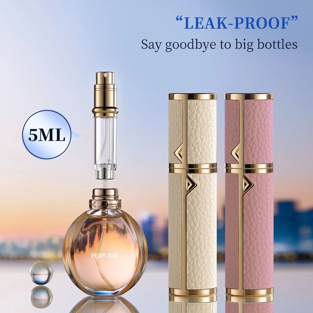 5ml PU Leather Mini Perfume Atomizer Spray Bottle 10 Ml 5 Ml Purple