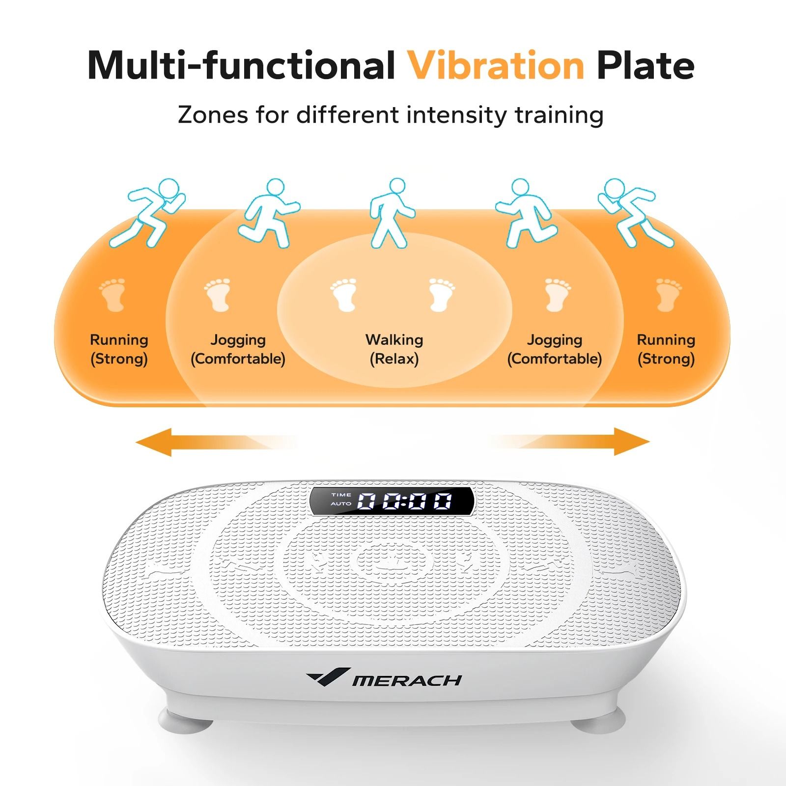 Vibration Plate Exercise Machine Whole Body Workout Fitness Platform Weight Loss And Shaping white