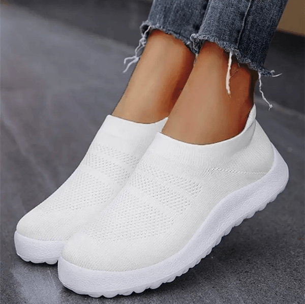 Breathable Slip On Women Sneakers Comfortable Sock Running Shoes 6.5 7 black