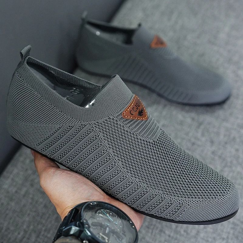 YRZL Mens Breathable Mesh Slip On Loafers Lightweight Driving Shoes us 11.5 black