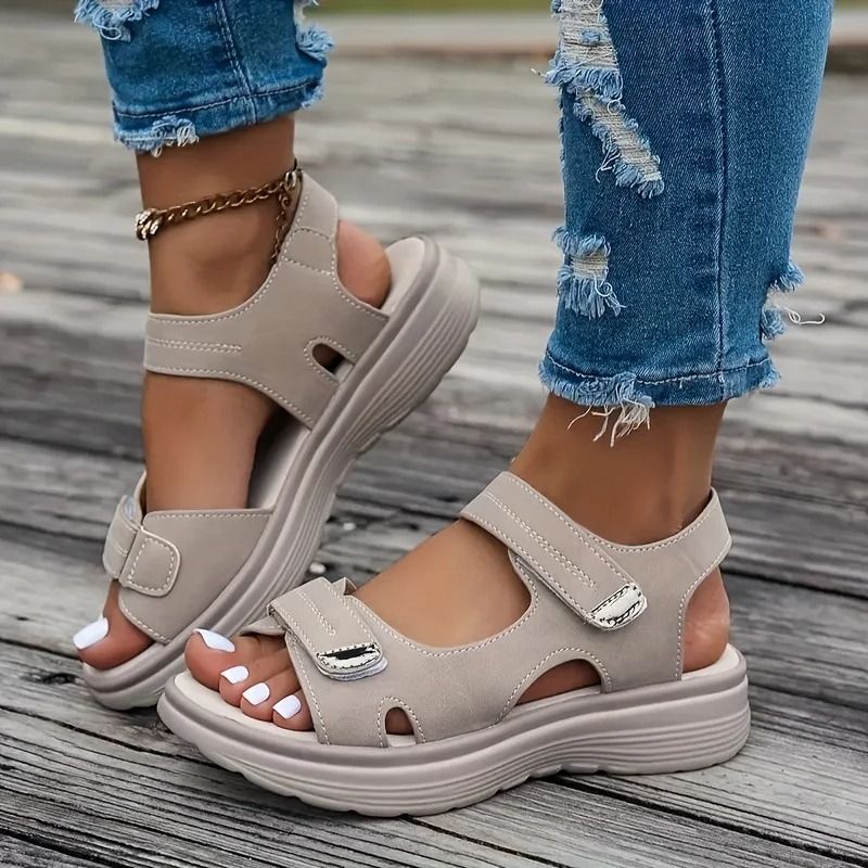 Summer Wedge Sandals For Women Lightweight Non Slip Platform Sandals For Everyday Comfort And Style 10 brown