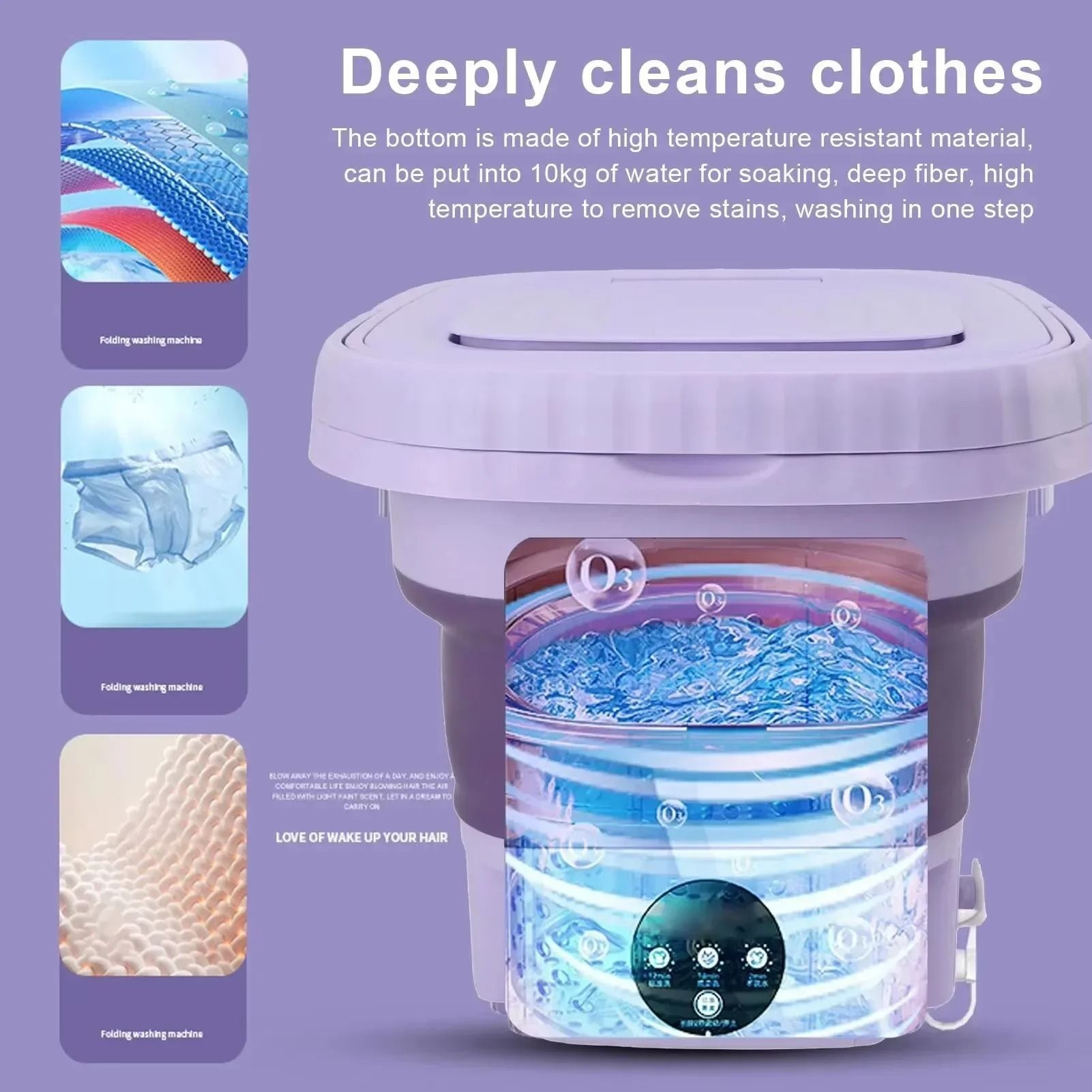 Portable Foldable Washing Machine With Spin Dryer For Small Laundry eu Plug e