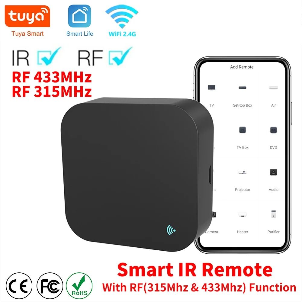 Tuya WiFi RF IR Remote Control 433MHz 315MHz Smart Home Universal Remote Tuya WiFi RF IR Remote Control 433MHz 315MHz Smart Home Universal Remote