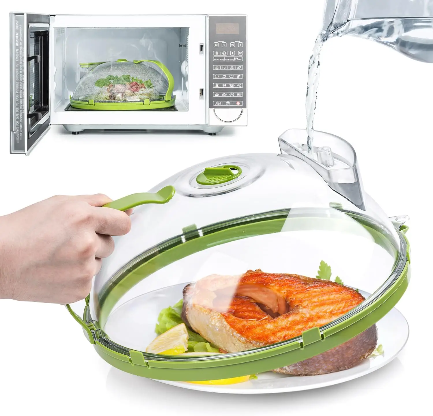 Microwave Cover For Food Clear Microwave Splatter Cover With Water Steamer And Handle & Plate Covers Kitchen Gadgets Microwave Cover For Food Clear Microwave Splatter Cover With Water Steamer And Handle & Plate Covers Kitchen Gadgets