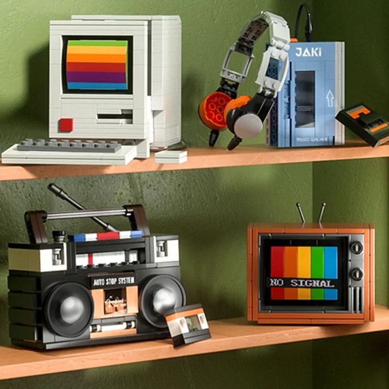 DIY Retro Electrical Model Brick Set For Vintage TV Computer Radio Game Consoles 274 Pcs (no Box)