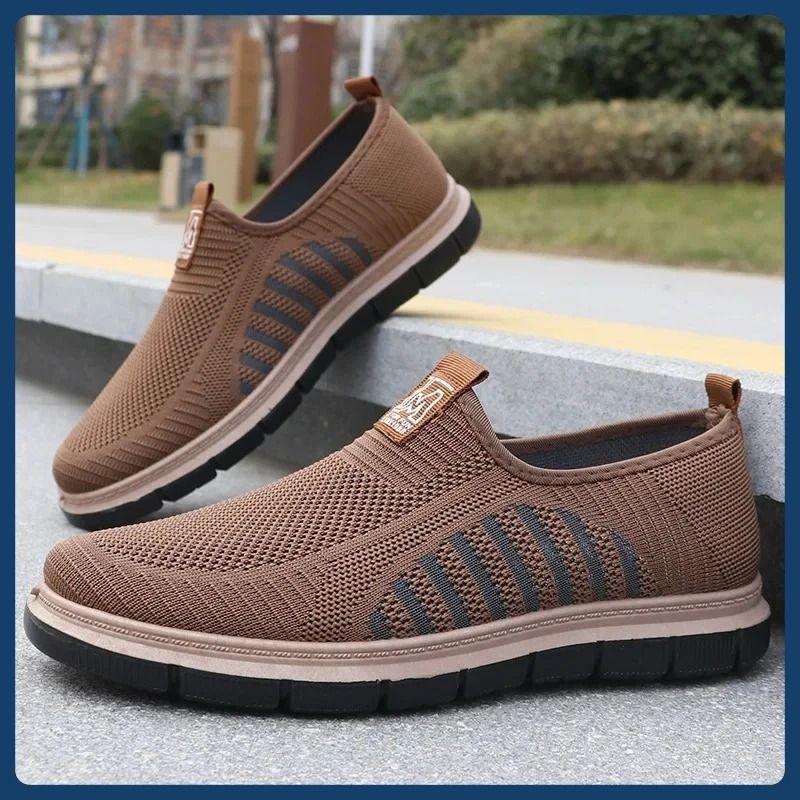 Mens Casual Sneakers Breathable Lightweight Mesh Soft Sole Antibacterial 8.5 black B