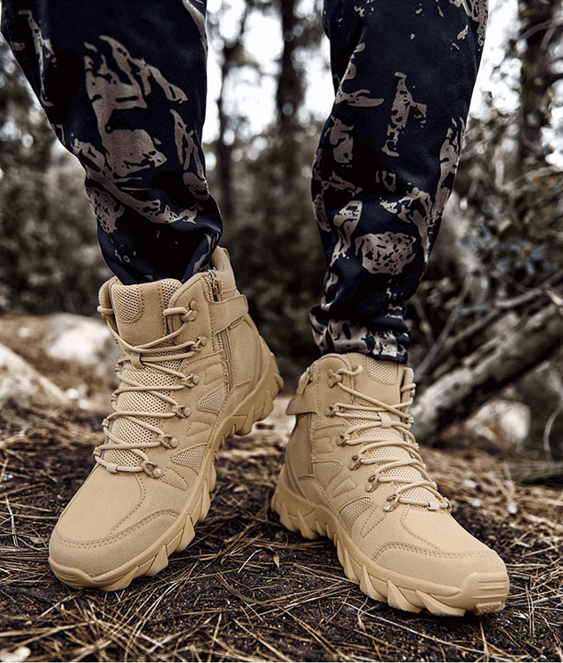 Mens Tactical Combat Training Boots Outdoor Hiking And Camping Shoes us 8.5 black